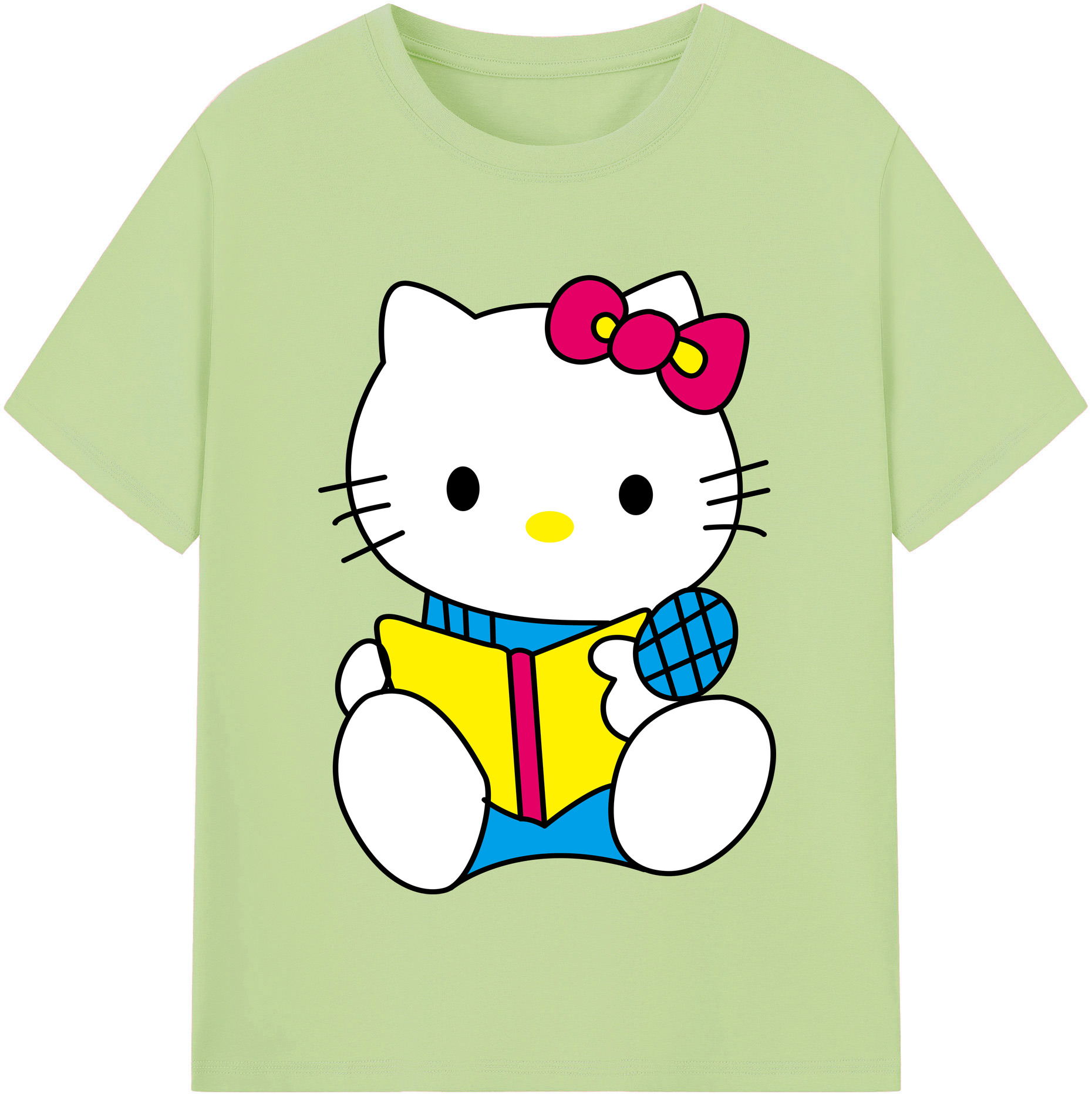 （画像用） Hello Kitty ハローキティ 綿100％半袖Tシャツ（フロントプリント）